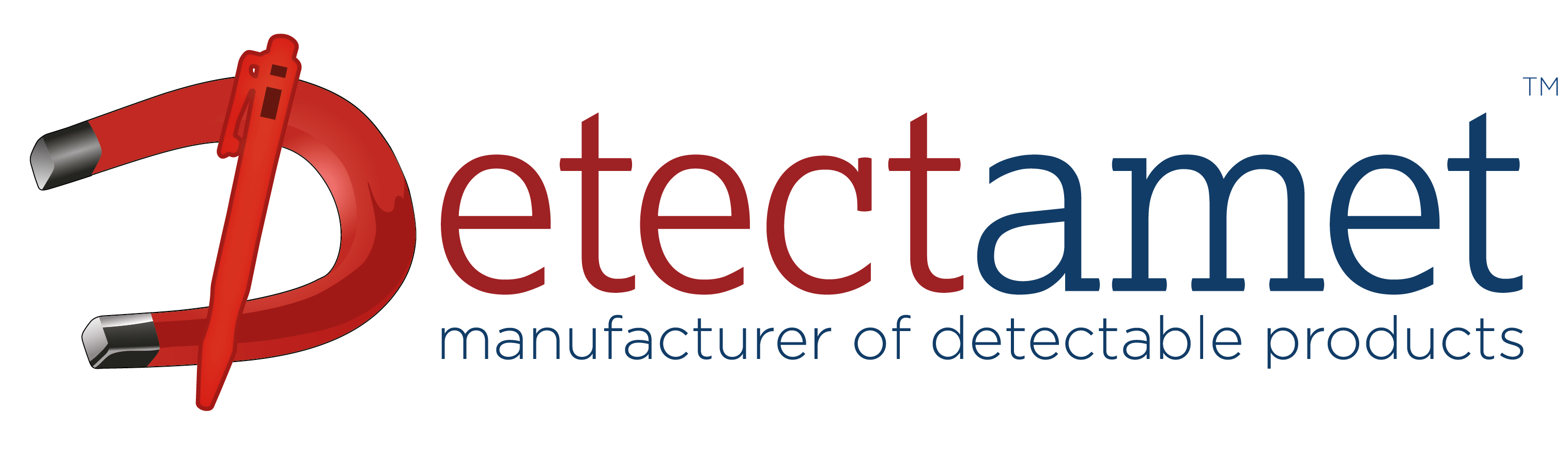 Red Detectamet TM manufacturer of detectable products Logo